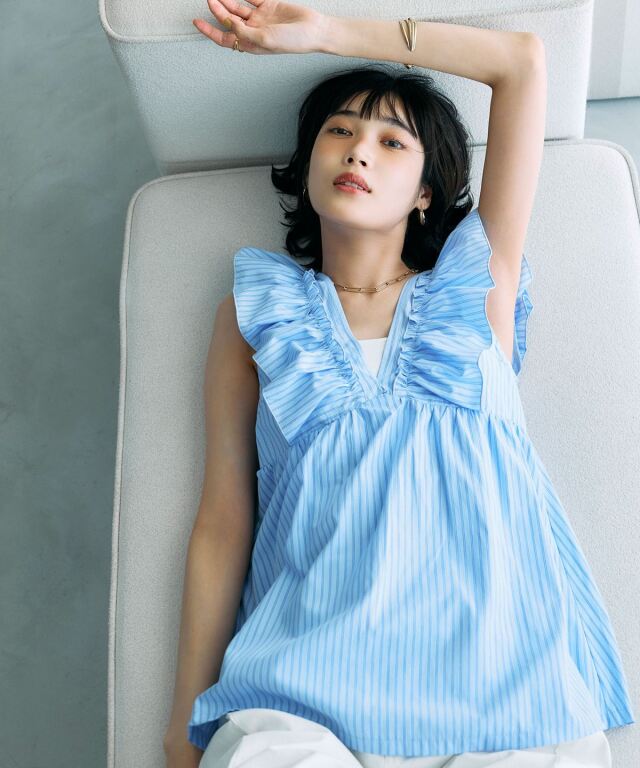 【林田岬優さん着用】フリルチュニック