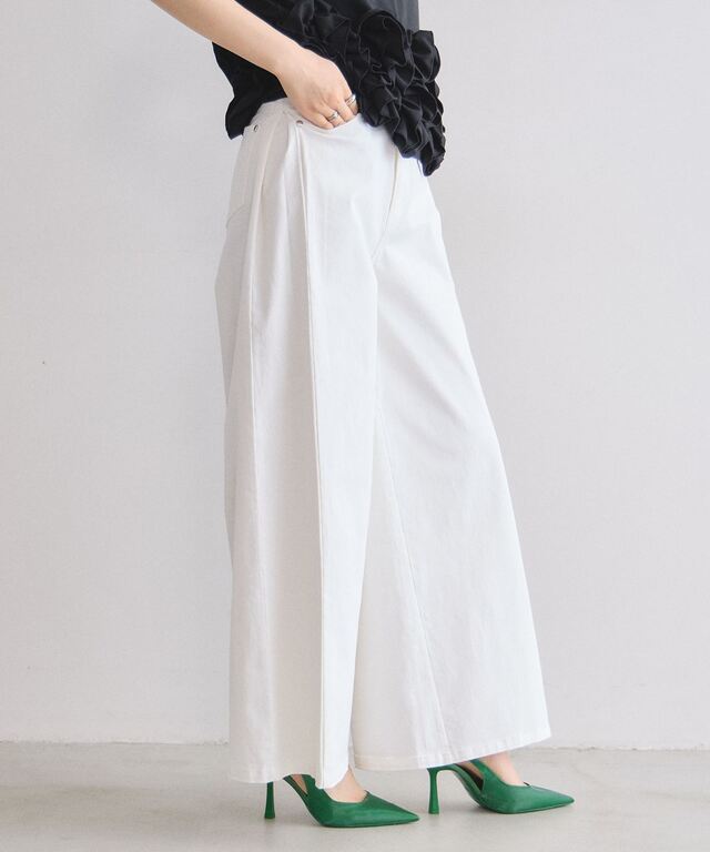 林田岬優さん着用】 サイドタックデニムパンツ