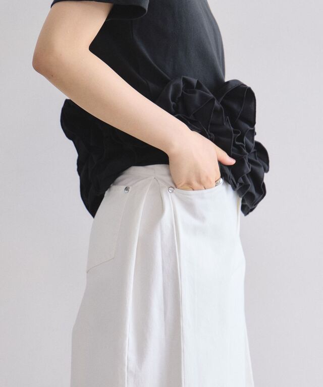 林田岬優さん着用】 サイドタックデニムパンツ