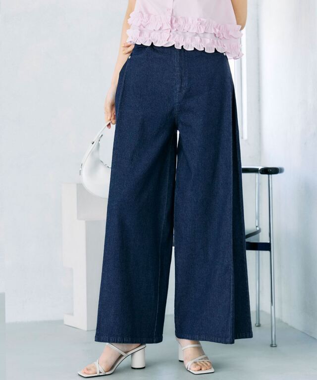 林田岬優さん着用】 サイドタックデニムパンツ