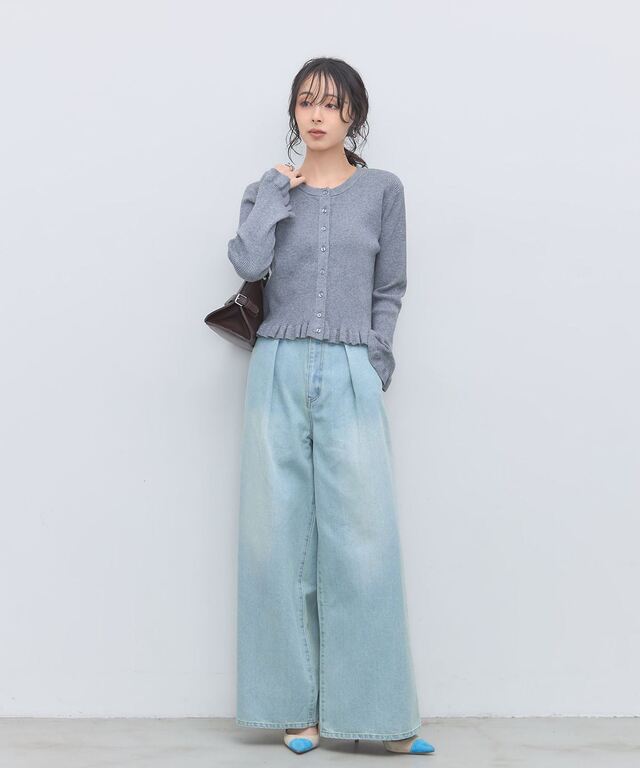 フリルカーディガン