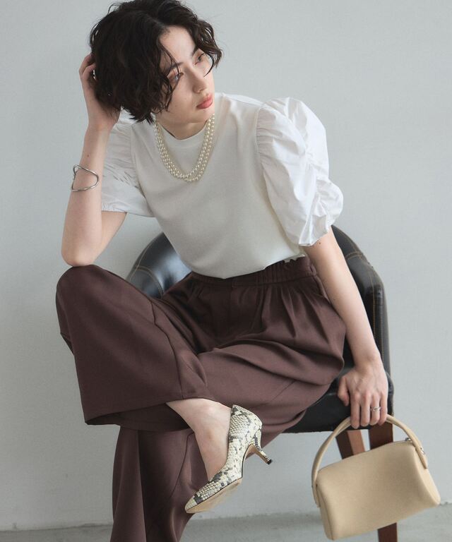 ボリュームスリーブTシャツ