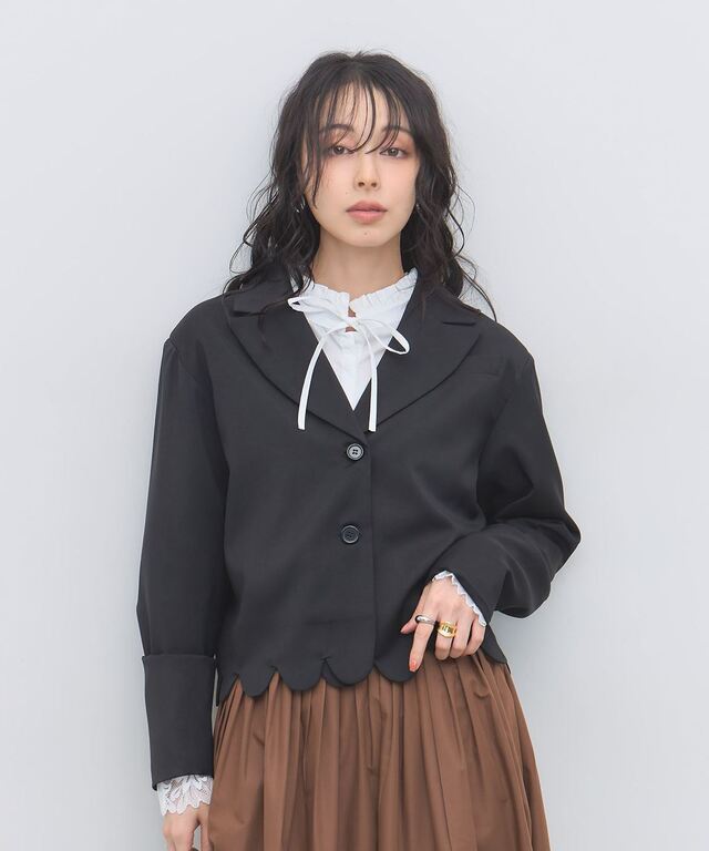 スカラップショートジャケット