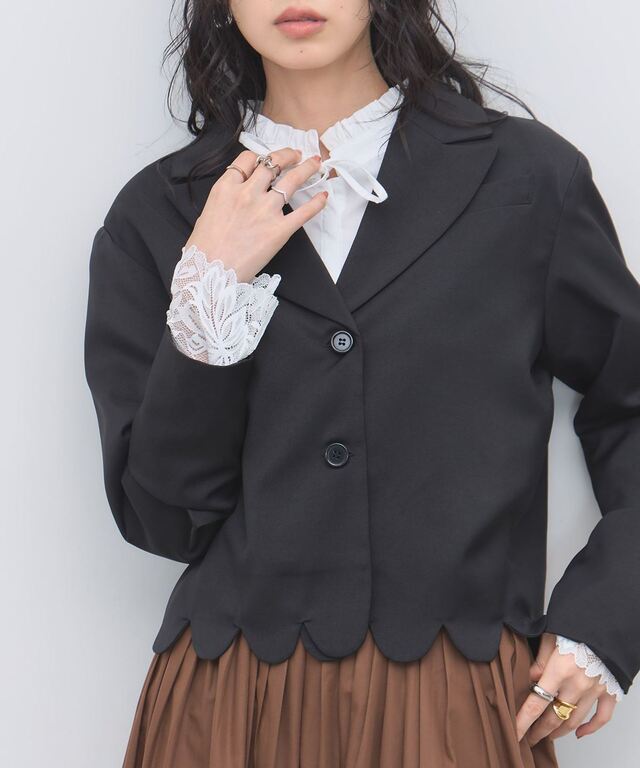 スカラップショートジャケット