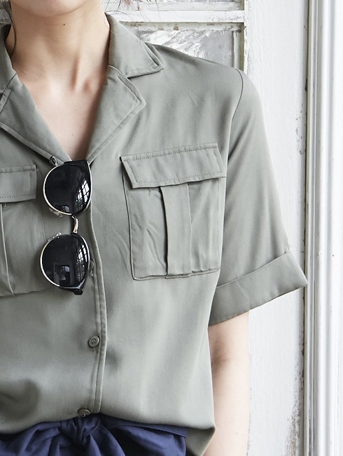 Safari Shirt レディース サファリ シャツ