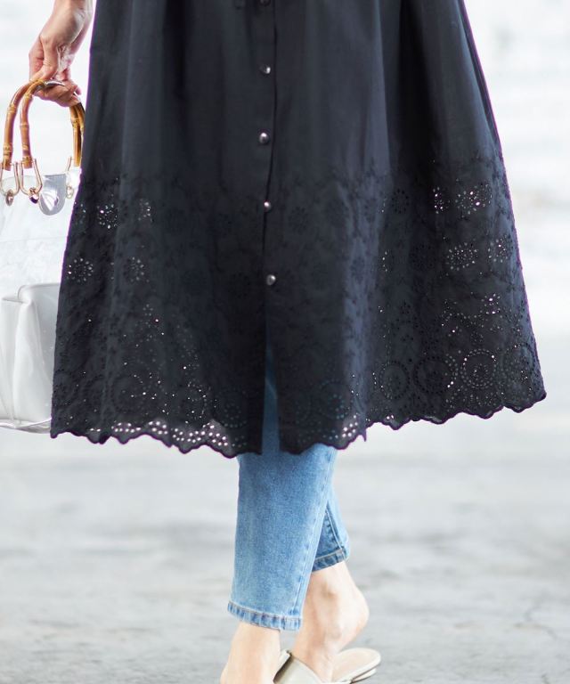 スカラップレースワンピース