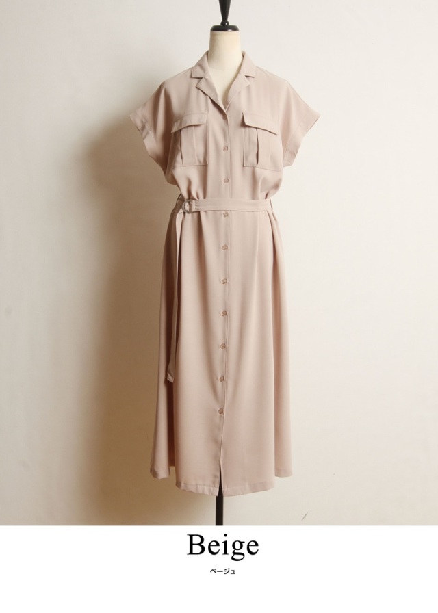 サファリシャツワンピース