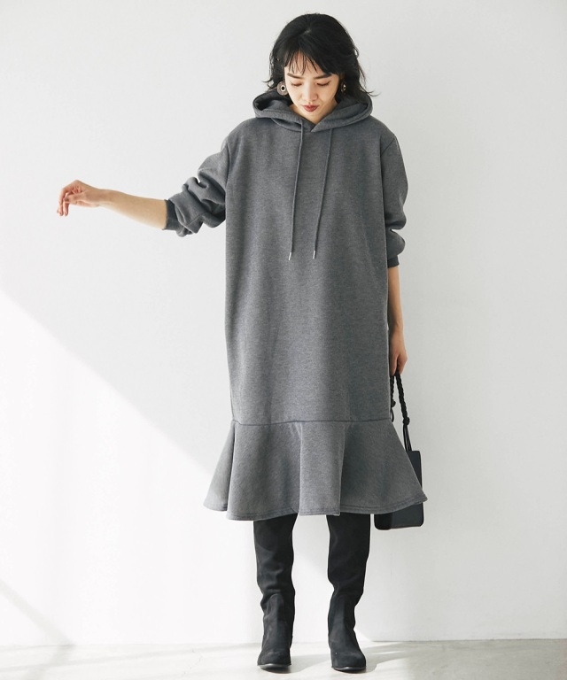 ロングパーカーワンピース