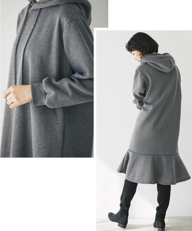 ロングパーカーワンピース