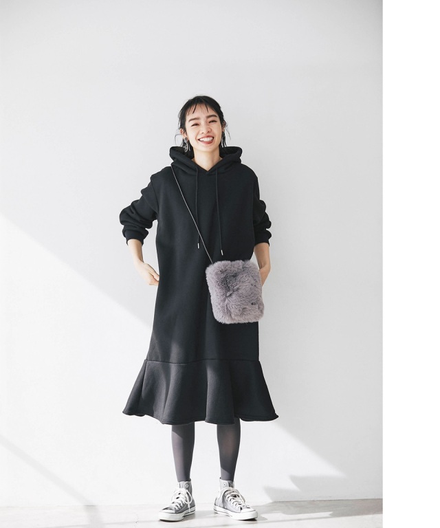 ロングパーカーワンピース