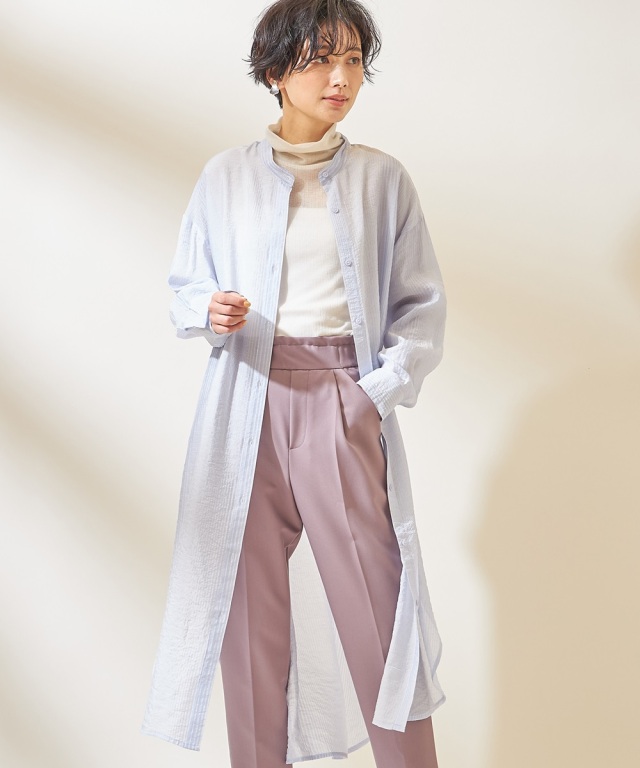ストライプシャツワンピース《一部の店舗のみ入荷》