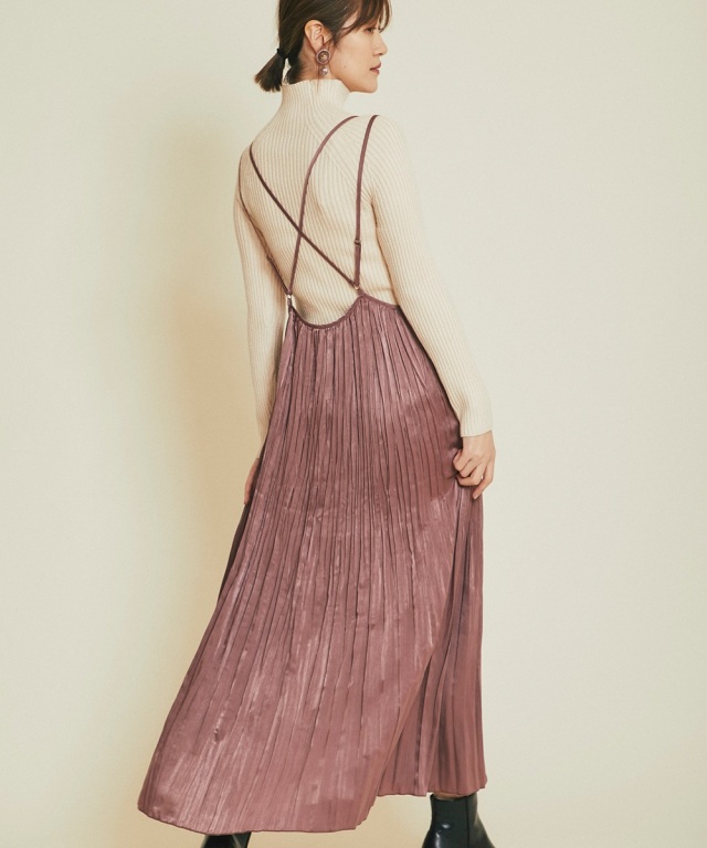 キュプラライクビンテージサテンランダムプリーツスカート 一部店舗のみ入荷 キュプラライクビンテージサテンランダムプリーツスカート 一部店舗のみ入荷