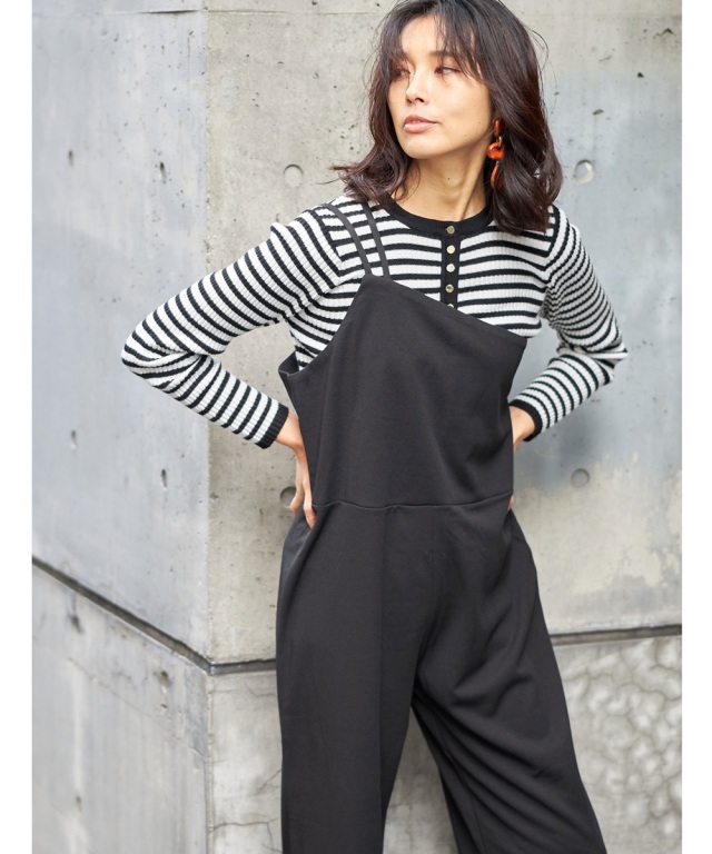 ワンショルアシメトリーサロペット