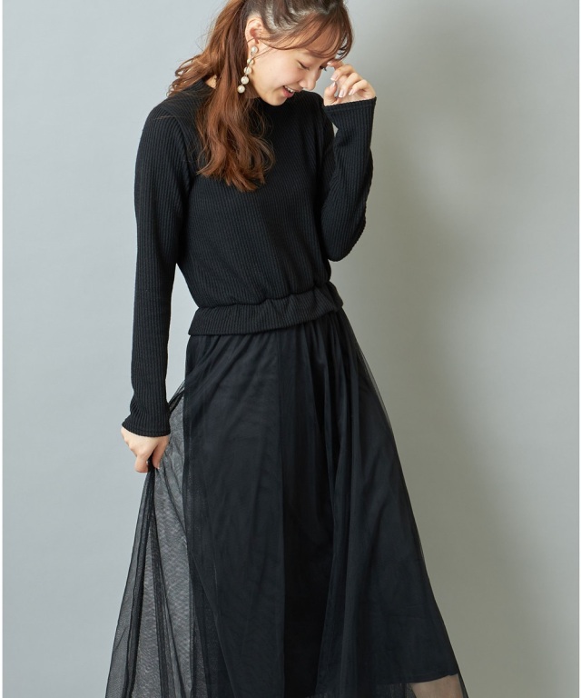 チュールドッキングワンピース《一部の店舗のみ入荷》