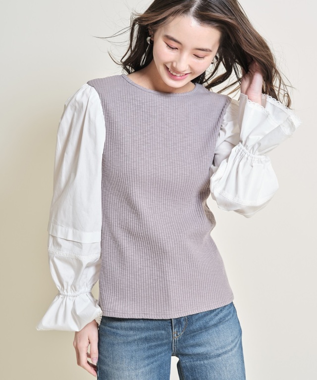 袖レースアッププルオーバー《一部の店舗のみ入荷》