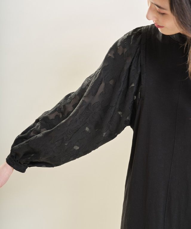 ボリューム袖デザインワンピース