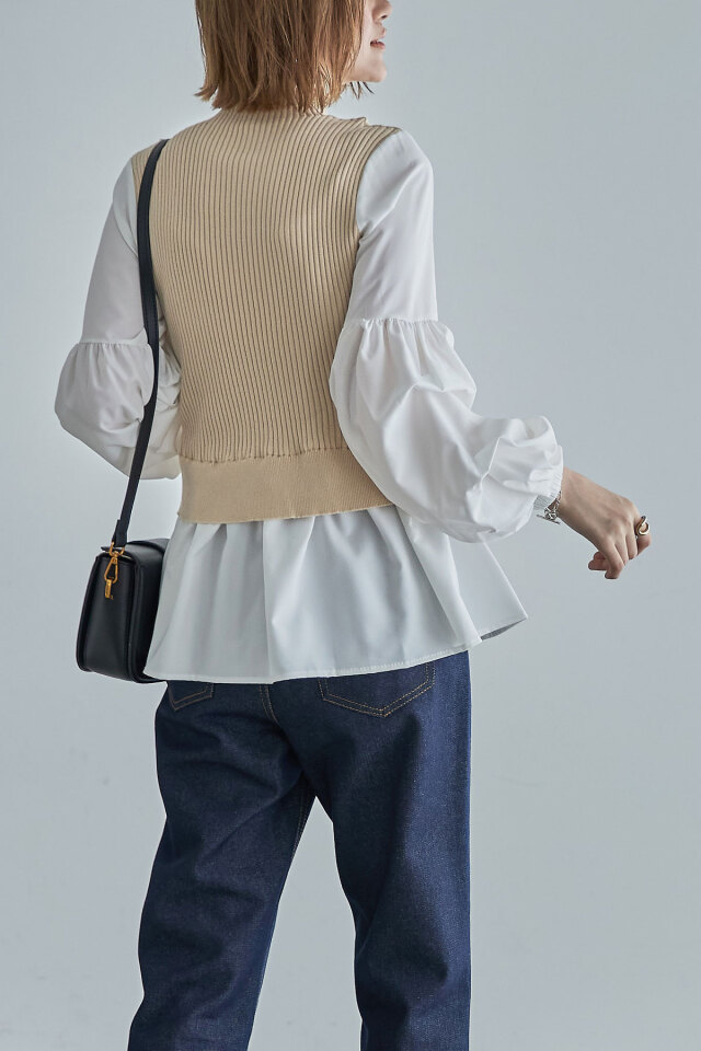 ボリュームスリーブドッキングニット《一部の店舗のみ入荷》