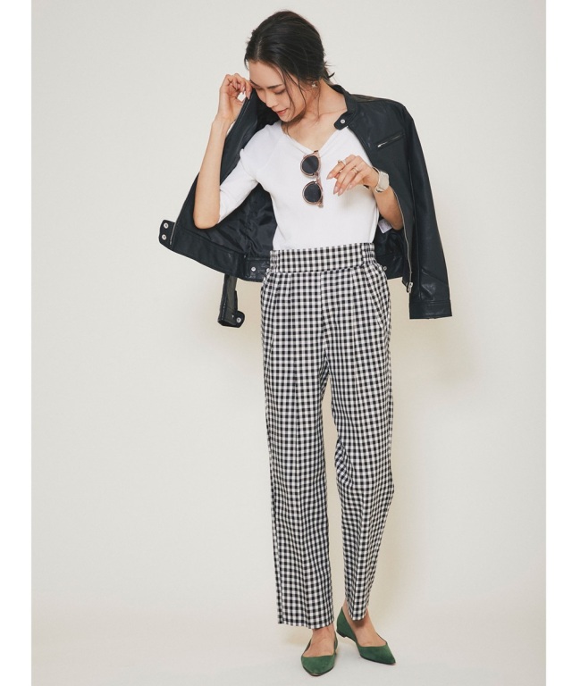 小林有里さん着用】ギンガムチェックパンツ