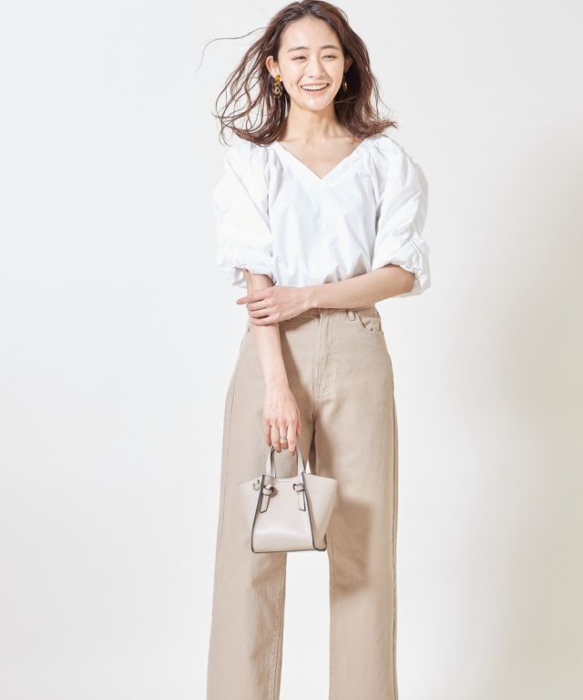 VERY別注 #Newans パワーショルダーブラウス 前後2WAYパワーショルダーブラウス※一部店舗のみ入荷