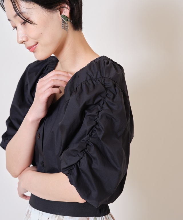 フラメンコブラウス（LA PALMA）とファルダのセット フリルブラウス - フラメンコ衣装「12DOCE del FLAMENCO ド
