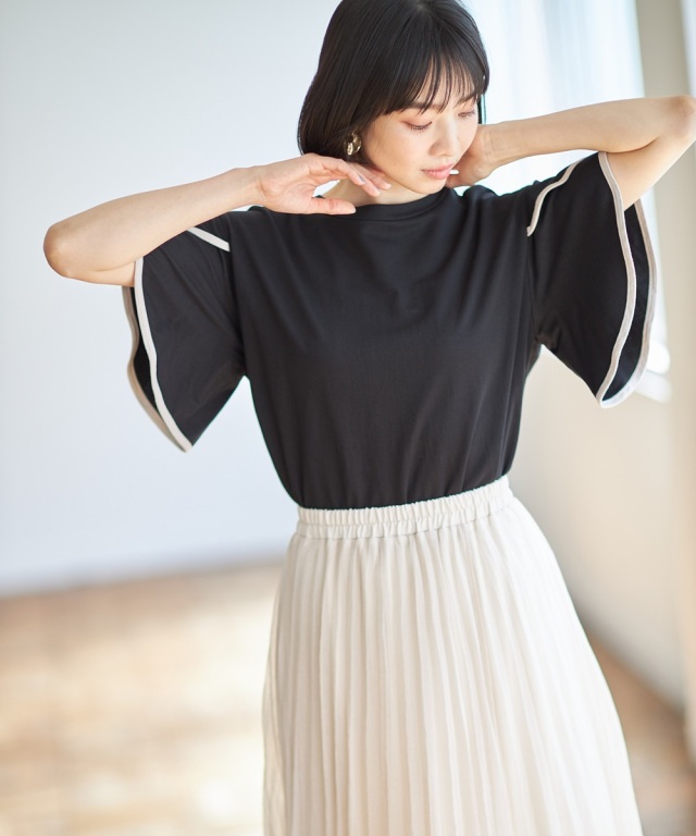 美品 M.&KYOKO 刺繍 フレア シャツ ゆったり