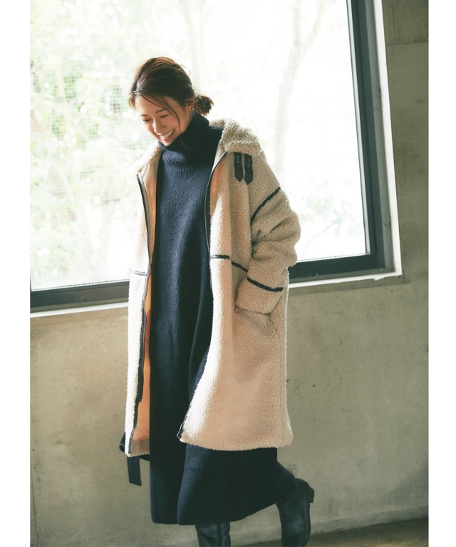 【OUTER SALE】パイピングフライトボアコート＊SALE品につき返品/交換/注文確定後の変更キャンセル不可＊