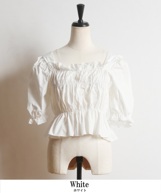 パワショルシャーリングブラウス※一部店舗のみ入荷