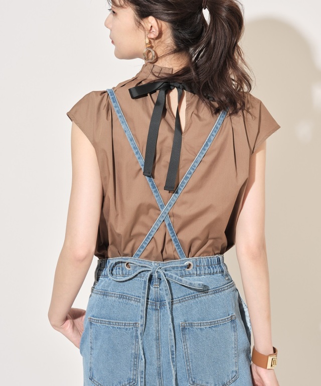 サスペンダー付きデニムパンツ※一部店舗のみ入荷