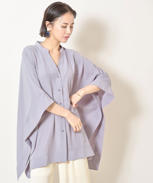 新品　今季　かぐれ　コットンスクエアポンチョシャツ 2025 ブラック　綿 かぐれ（カグレ）の「コットンスクエアポンチョシャツ（シャツ