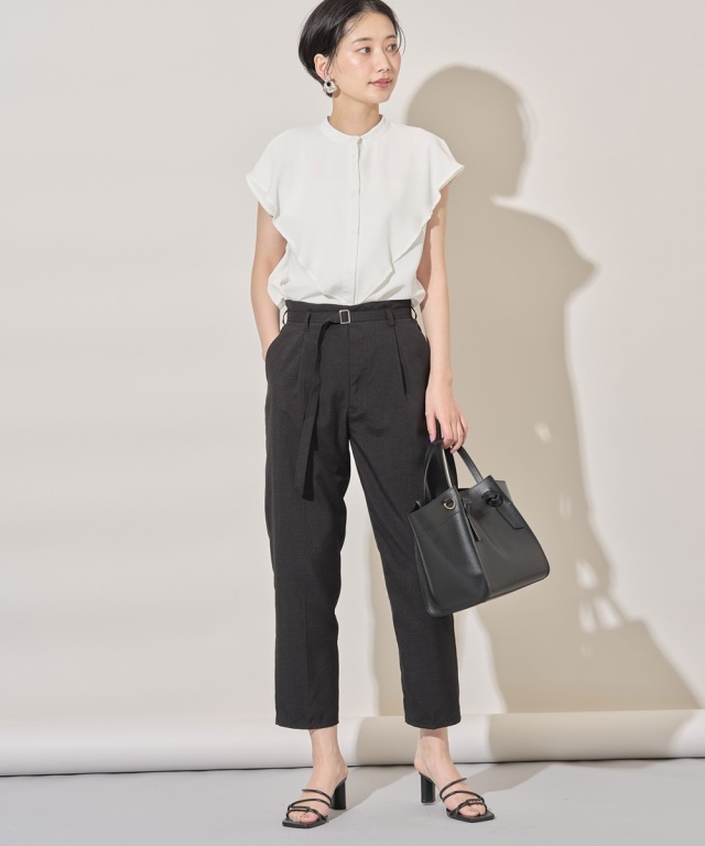 リネンライクセンタープレスパンツ※一部店舗のみ入荷