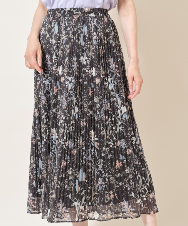 ボタニカルフラワープリントスカート