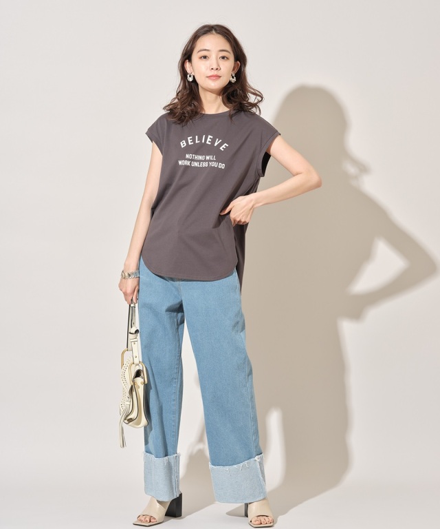 新品❤️マークアンドロナ❤️ノースリーブ ラウンドロゴノースリーブTシャツ※一部店舗のみ入荷