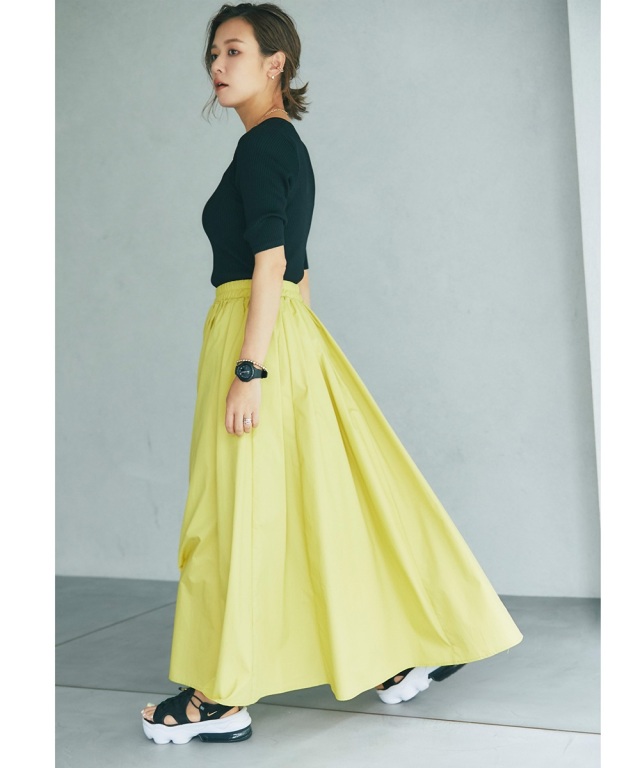 高田麻紀子さん着用】ブロードマキシスカート