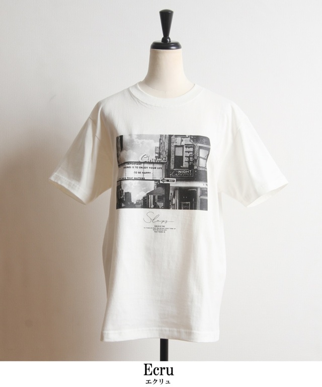 naptime. フォトプリントLONGTシャツ 未使用タグ付き】naptime フォトプリント LONG T-SHIRTS BEIGE