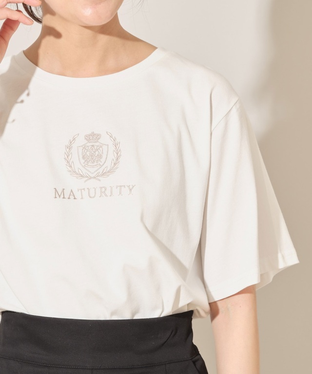 エンブレム刺繍半袖Tシャツ※一部店舗のみ入荷
