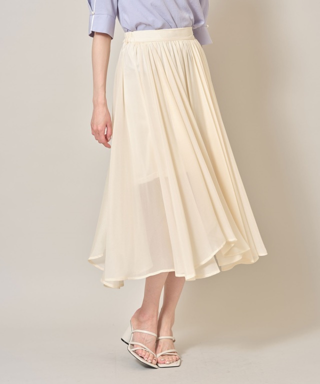 新品 42900円 ADORE ふんわりシフォン素材 シアープリーツスカート  