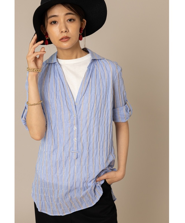 スキッパーチュニックシャツ※一部店舗のみ入荷