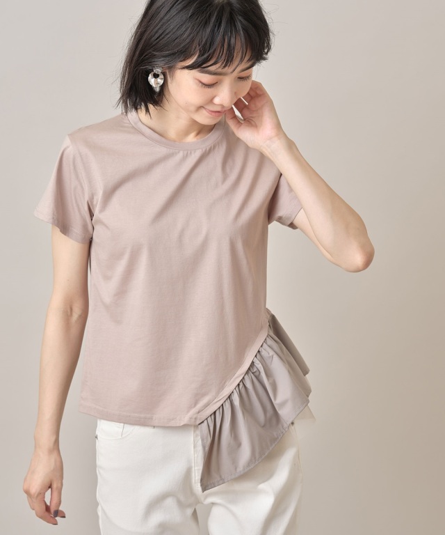 アシメフリルTシャツ