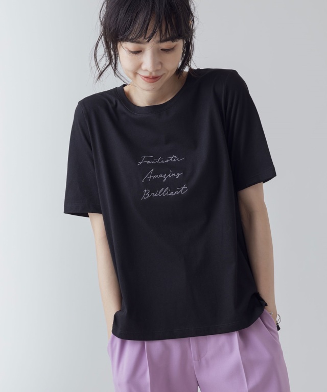 ロゴ刺繍ハーフスリーブT※一部店舗のみ入荷