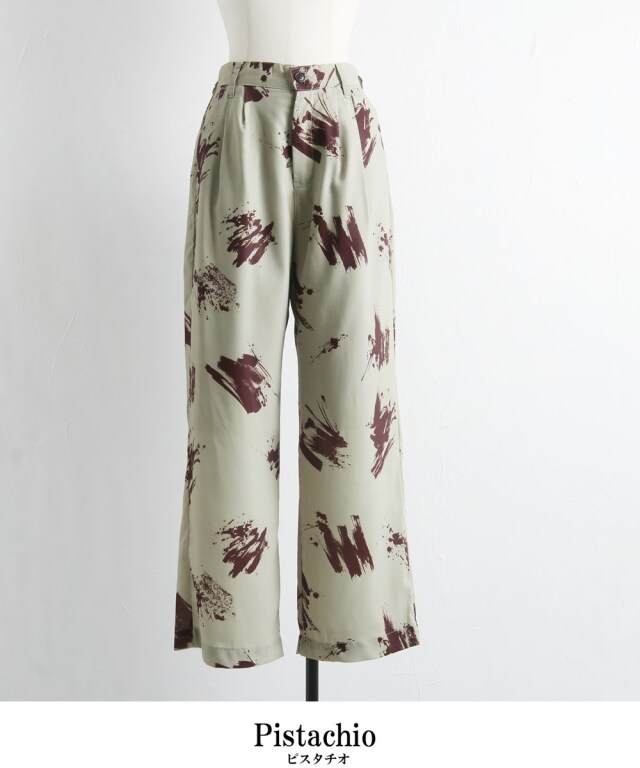 おりごページ ペイントプリントパンツ※一部店舗のみ入荷