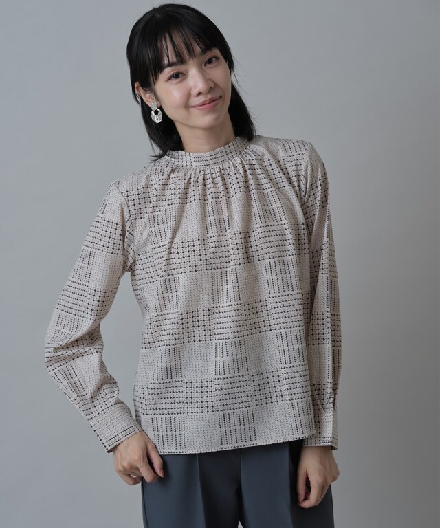 千鳥チェック2WAYボウタイブラウス※一部店舗のみ入荷