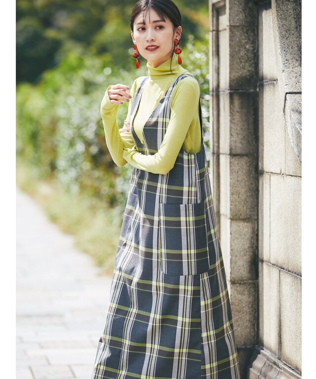 タータンチェックジャンパースカート※一部店舗のみ入荷 