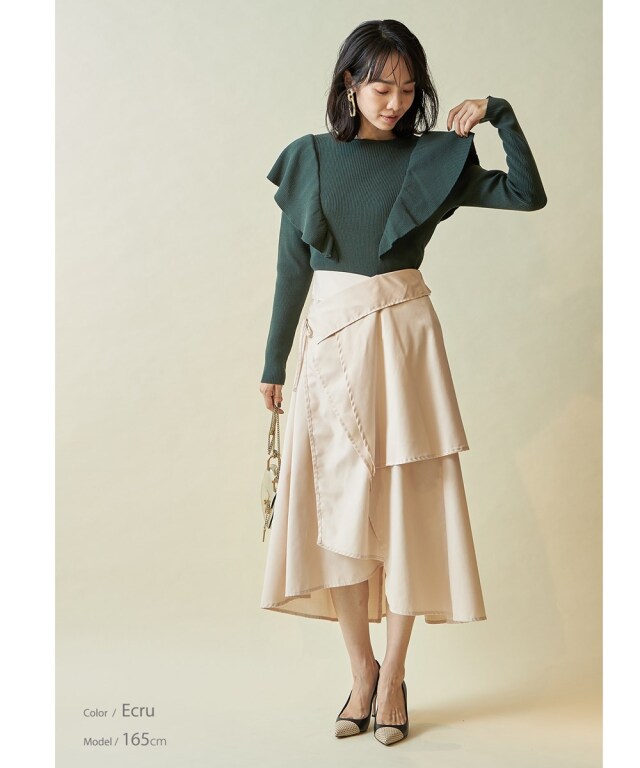 ツイルレイヤード風スカート※一部店舗のみ入荷