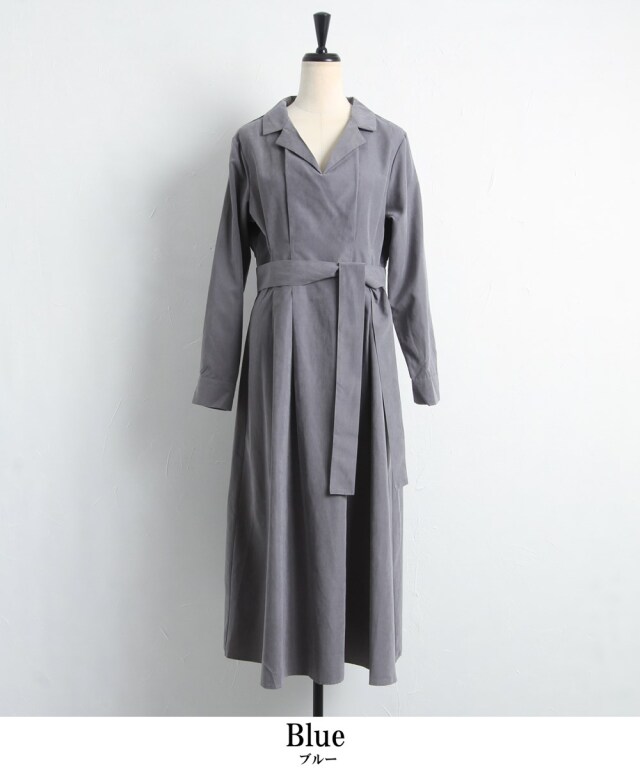 フェイクスエードトレンチワンピース※一部店舗のみ入荷