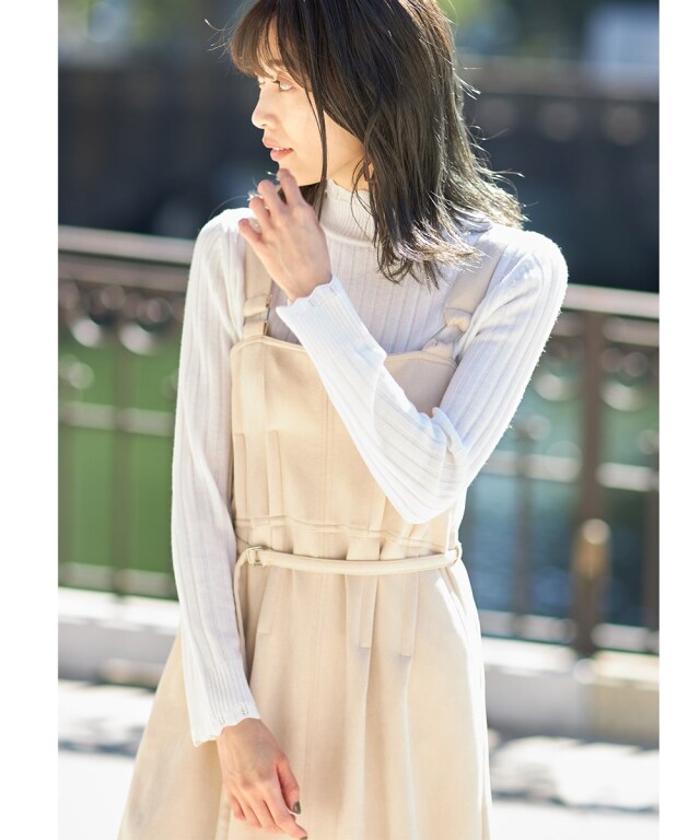 ポイントスエードデザインタックジャンスカ※一部店舗のみ入荷