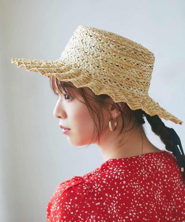 【石井亜美さん着用】【Ayaさん着用】透かしなみなみハット