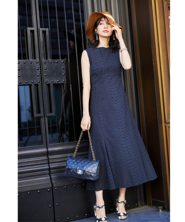 ニュアンスラフィアつば広ハット