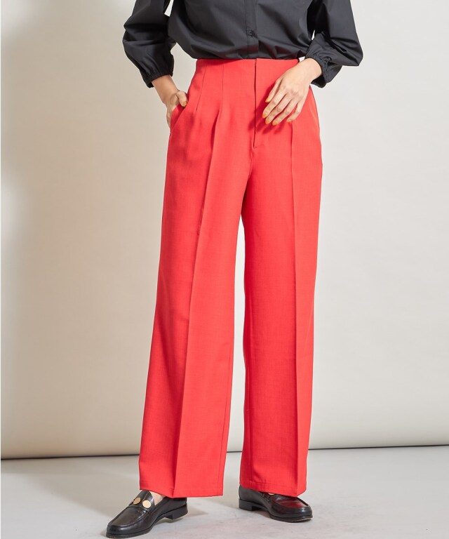 ストレートタックパンツ※WEB Store限定販売