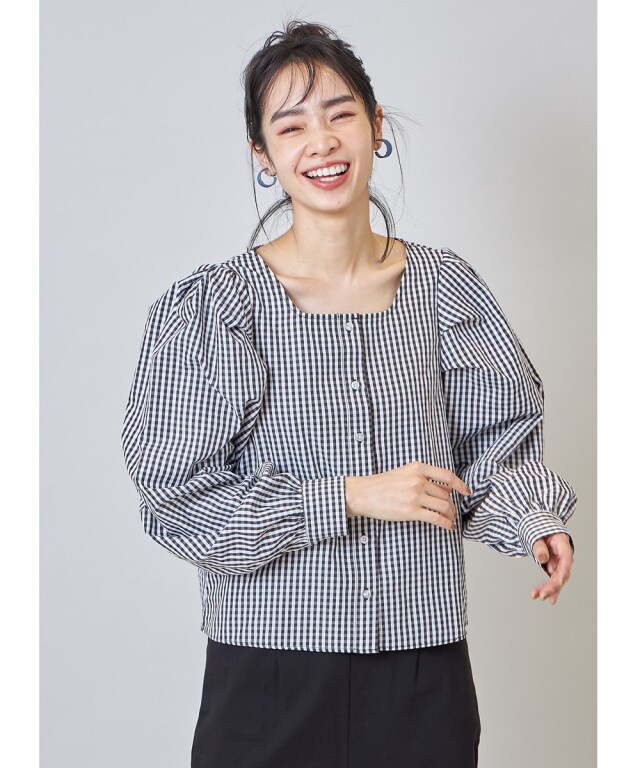 パワスリスクエアネックブラウス※WEB Store限定販売