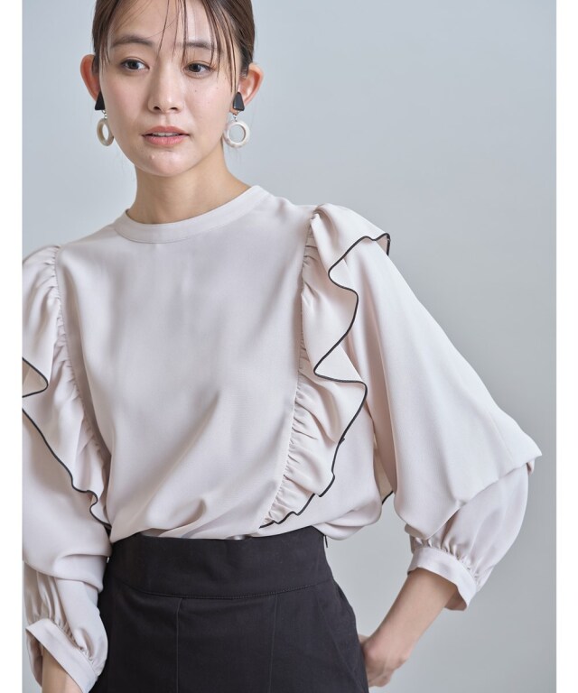 前後２WAYメロウ配色フリルブラウス※Web store限定販売